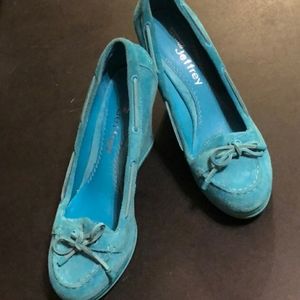 9.5M Sperry Wedges in Turquoise